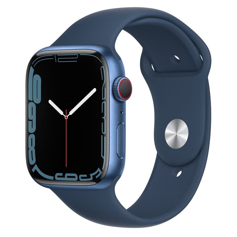 Apple Watch S7 MKJA3LZ Gps Celullar Pulseira Sport Band Aluminum Case Azul