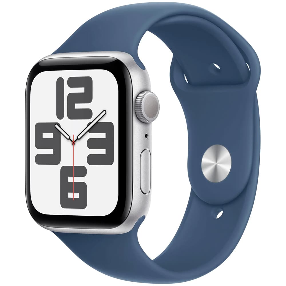 Apple Watch Se MXEC3LL Pulseira Sport Band Aluminium Case Denim Prata