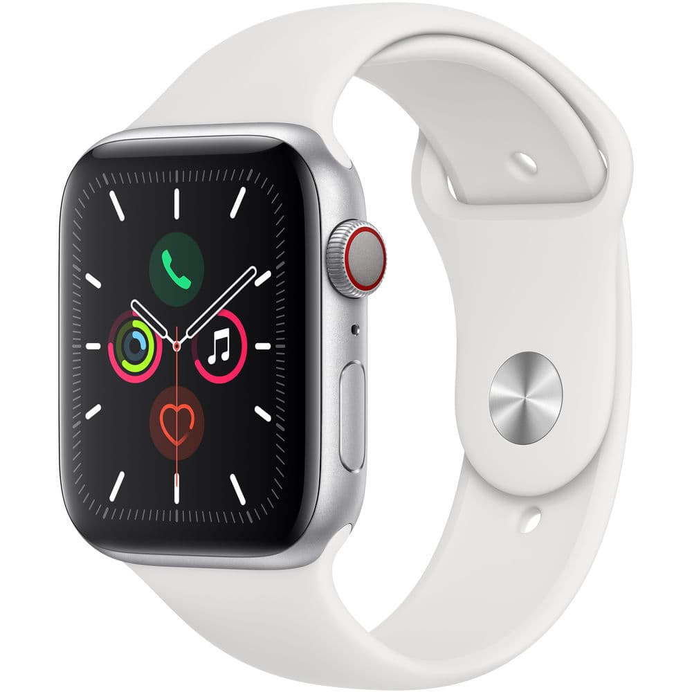 Apple Watch S5 MWVY2LL Gps Cellular Aluminum Case Sport Band Branco