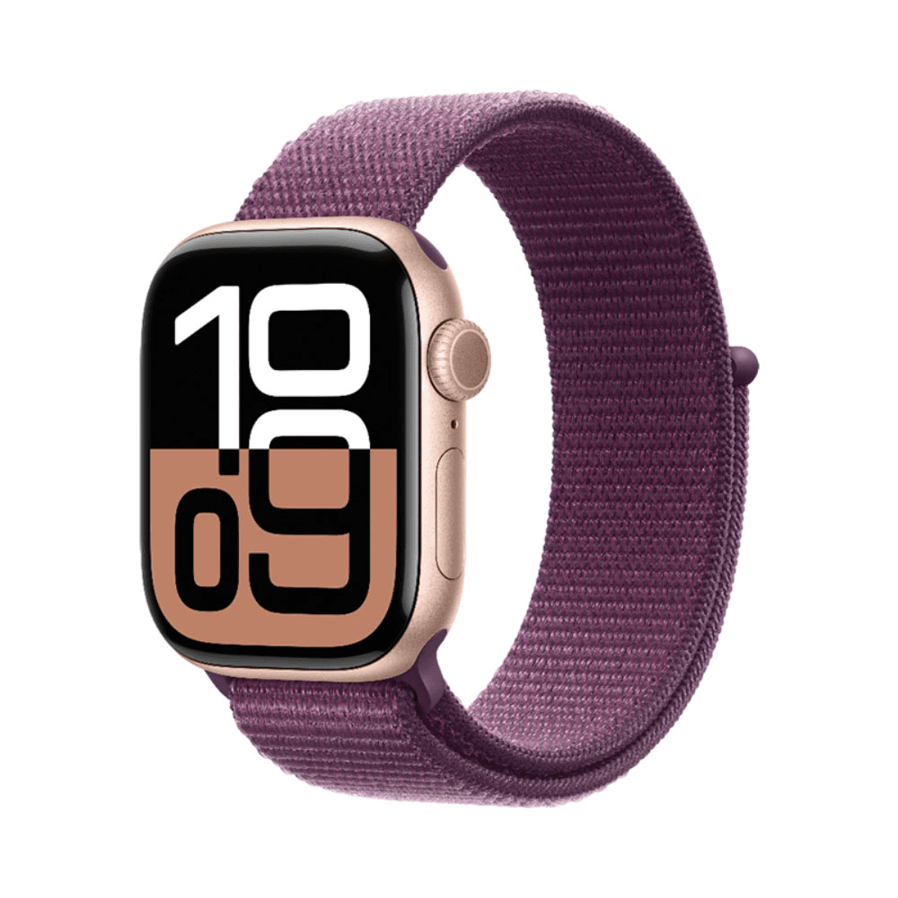 Apple Watch Series MWWV3LW Rose Aluminio Pulseira Sport Loop Plum Dourado