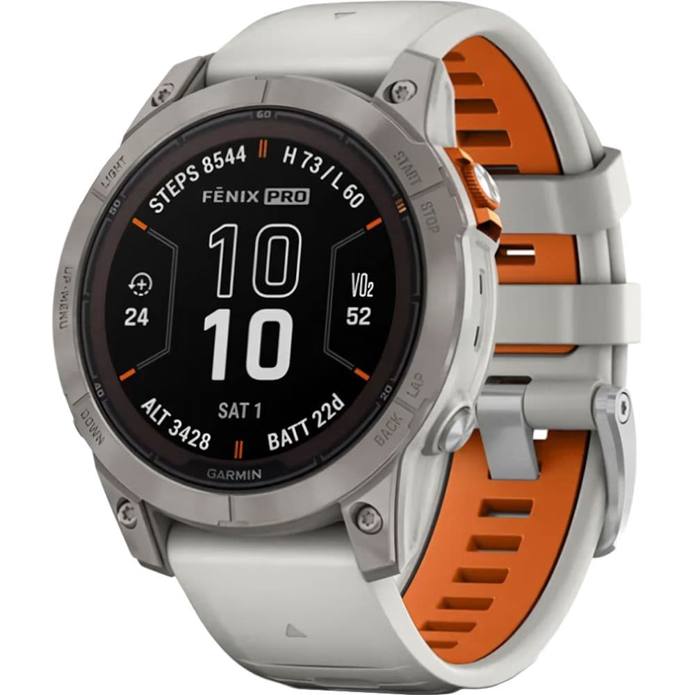Sapphire Smartwatch Garmin Fenix Pro Sapphire Solar Atm Wi Fi Orange 32GB Cinza