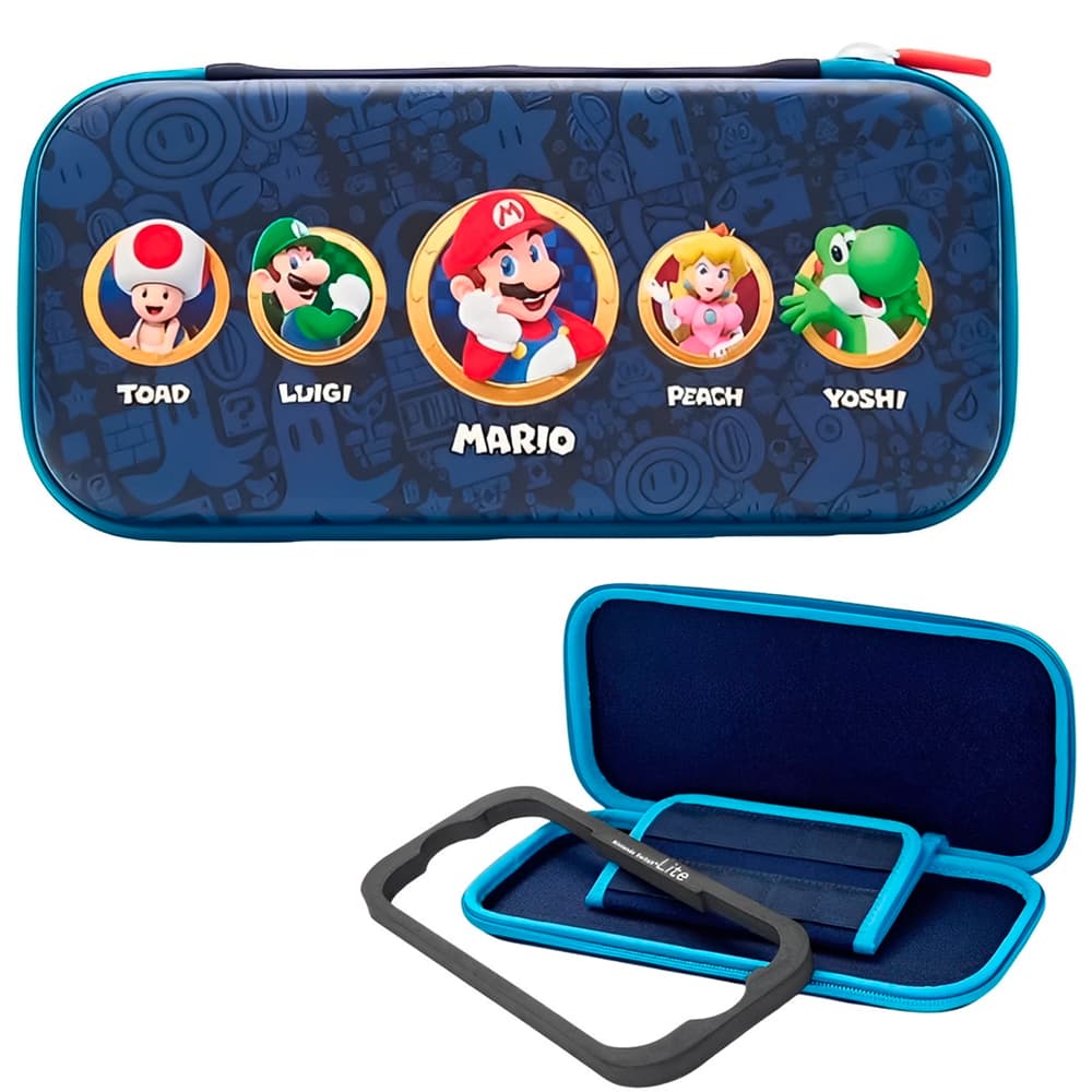 Nintendo Estojo Switch Powera Slim Case Mushroom Kingdom Heroes NSCS0406 Azul