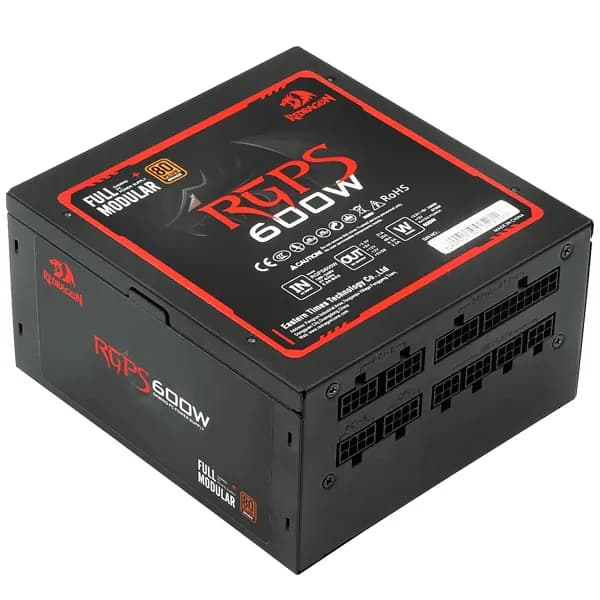 Redragon Fonte Alimentacao Pc Redragon Rgps 600W Gc PS003 Watts Plus Preta