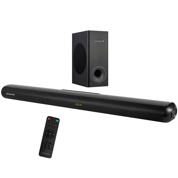 Soundbar Aiwa AWSBH21WW 2.1 de 120 watts RMS com Bluetooth HDMI USB - Preto