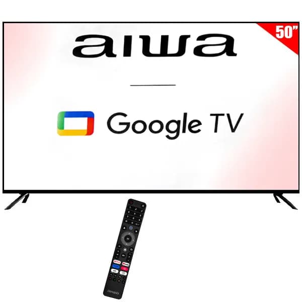 Smart TV LED 50" Aiwa AW50B4K 4K Ultra HD Google TV Wi-Fi Bluetooth com Conversor Digital