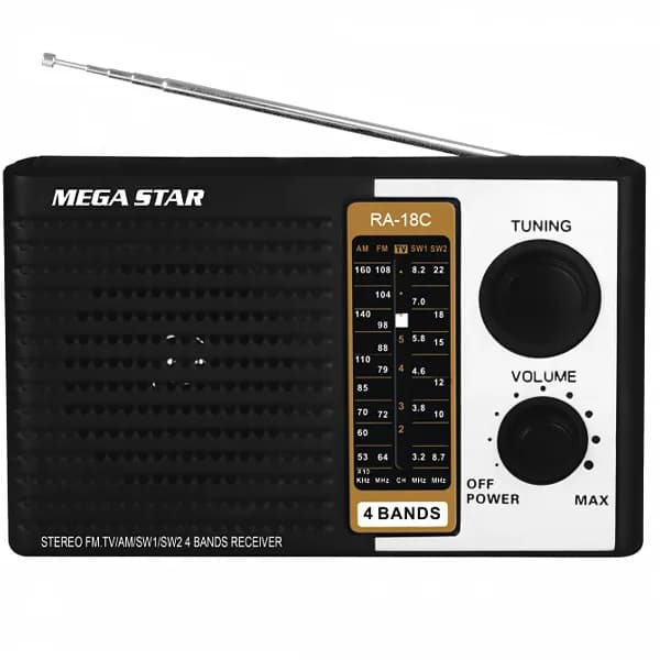 Megastar Radio Portatil Megastar RA18C Watts Bivolt Preto