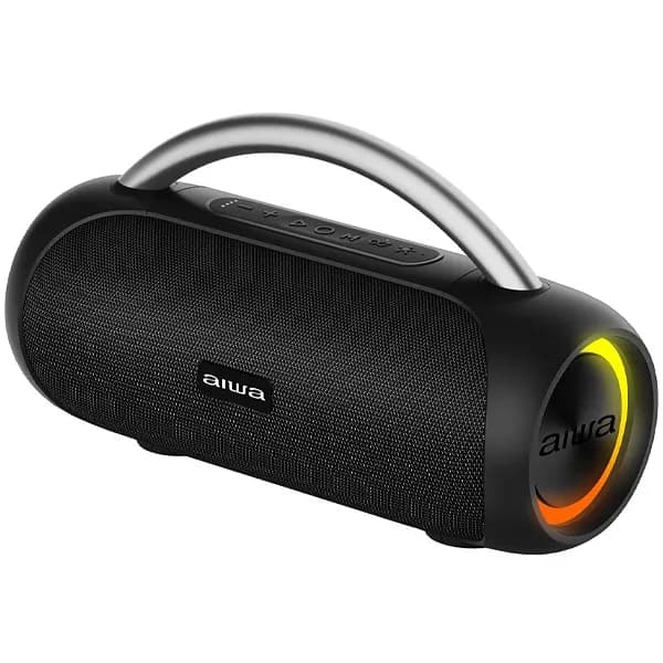Aiwa Speaker Aiwa AWS10BTB Watts Radio Fm Auxiliar Preto