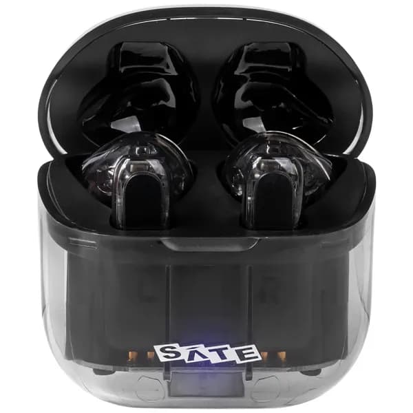 Fone de Ouvido Sem Fio Satellite A-F31 - Transparente Preto