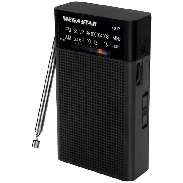 Megastar Radio Portatil Megastar CX17 Pilha Preto