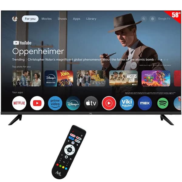 Samsung Smart TV QLED 58" Mtek MKQ58FSGU 4K Ultra HD Google TV Wi-Fi Bluetooth com Conversor Digital