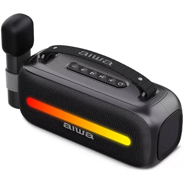 Aiwa Speaker Aiwa AWSS40BT Watts Radio Fm Usb Preto