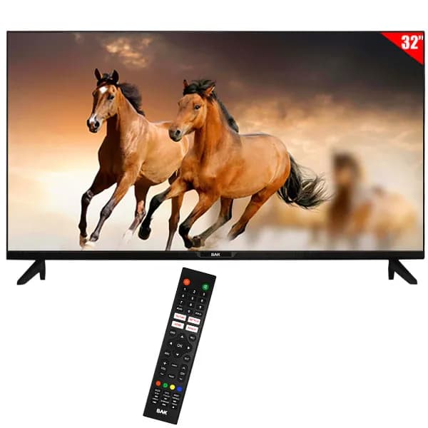 Smart TV LED 32" BAK BK-32S HD Android Wi-Fi com Conversor Digital