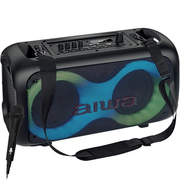 Caixa de Som Aiwa AWPOH35PLUS 2 de 6.5" 600 watts P.M.P.O com Bluetooth USB FM - Preta