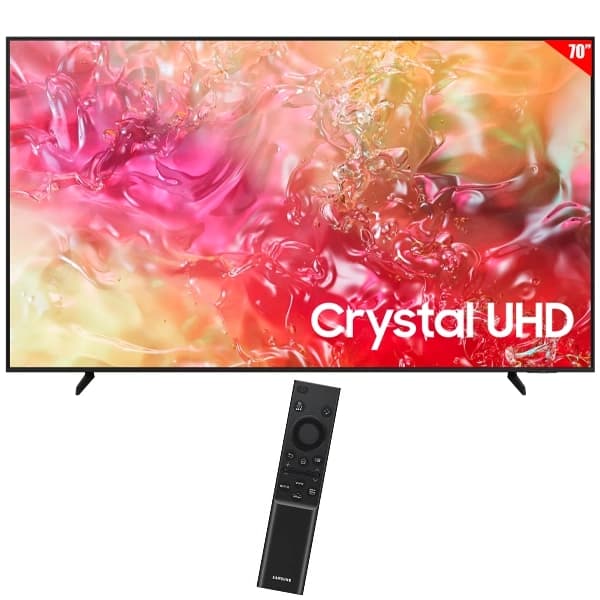 Smart TV LED 70" Samsung Crystal UHD UN70DU7000PXPA 4K Ultra HD Tizen Wi-Fi Bluetooth com Conversor Digital