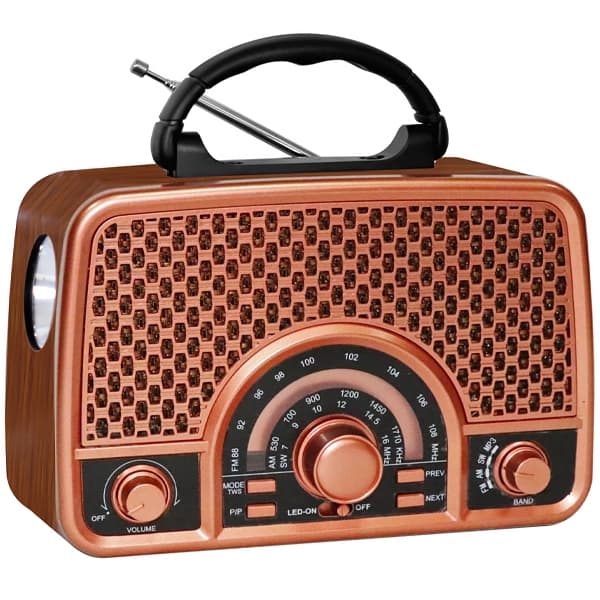 Megastar Radio Portatil Megastar RX2154BTG Watts Bivolt Marrom Rosa