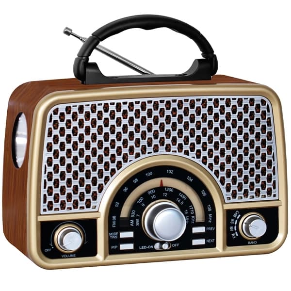 Megastar Radio Portatil Megastar RX2154BTG Watts Bivolt Marrom Dourado