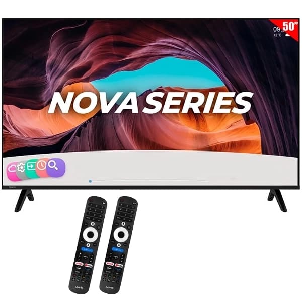 Smart TV LED 50" Quanta QTWTV50 4K Ultra HD Whale OS Wi-Fi Bluetooth com Conversor Digital