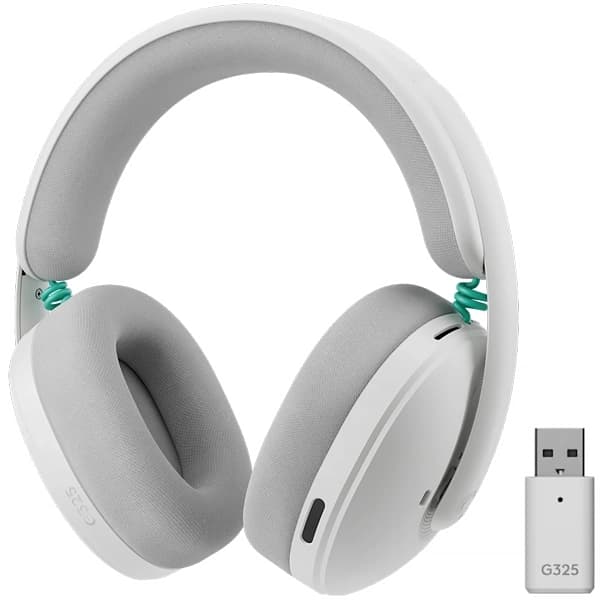 Headset Gaming Sem Fio Logitech G325 com USB para PC PS5 Nintendo Switch - Branco Cinza