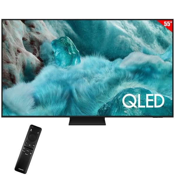 Smart TV QLED 55" Samsung Q7F QN55Q7F5AG 4K Ultra HD Tizen Wi-Fi Bluetooth com Conversor Digital