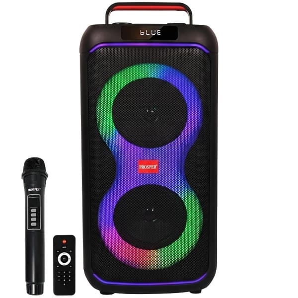 Caixa de Som Prosper P-1606 2 de 6.5" 40 watts RMS com Bluetooth USB FM - Preta