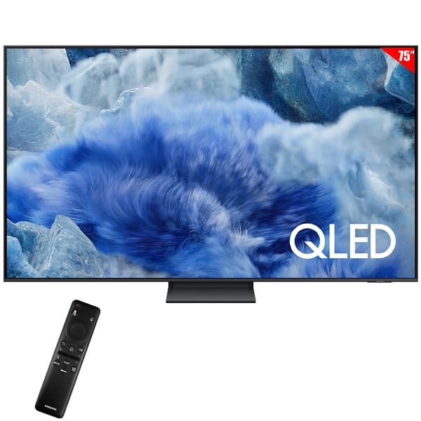 Smart TV QLED 75" Samsung Q8F QN75Q8FAAP 4K Ultra HD Tizen Wi-Fi Bluetooth com Conversor Digital