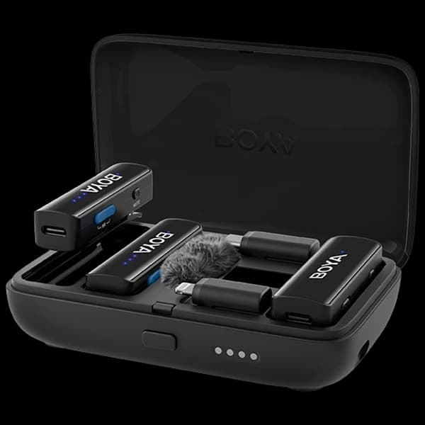 Boya Microfone Boya Boyalink Usb Lightning Mini Jack Mm Preto
