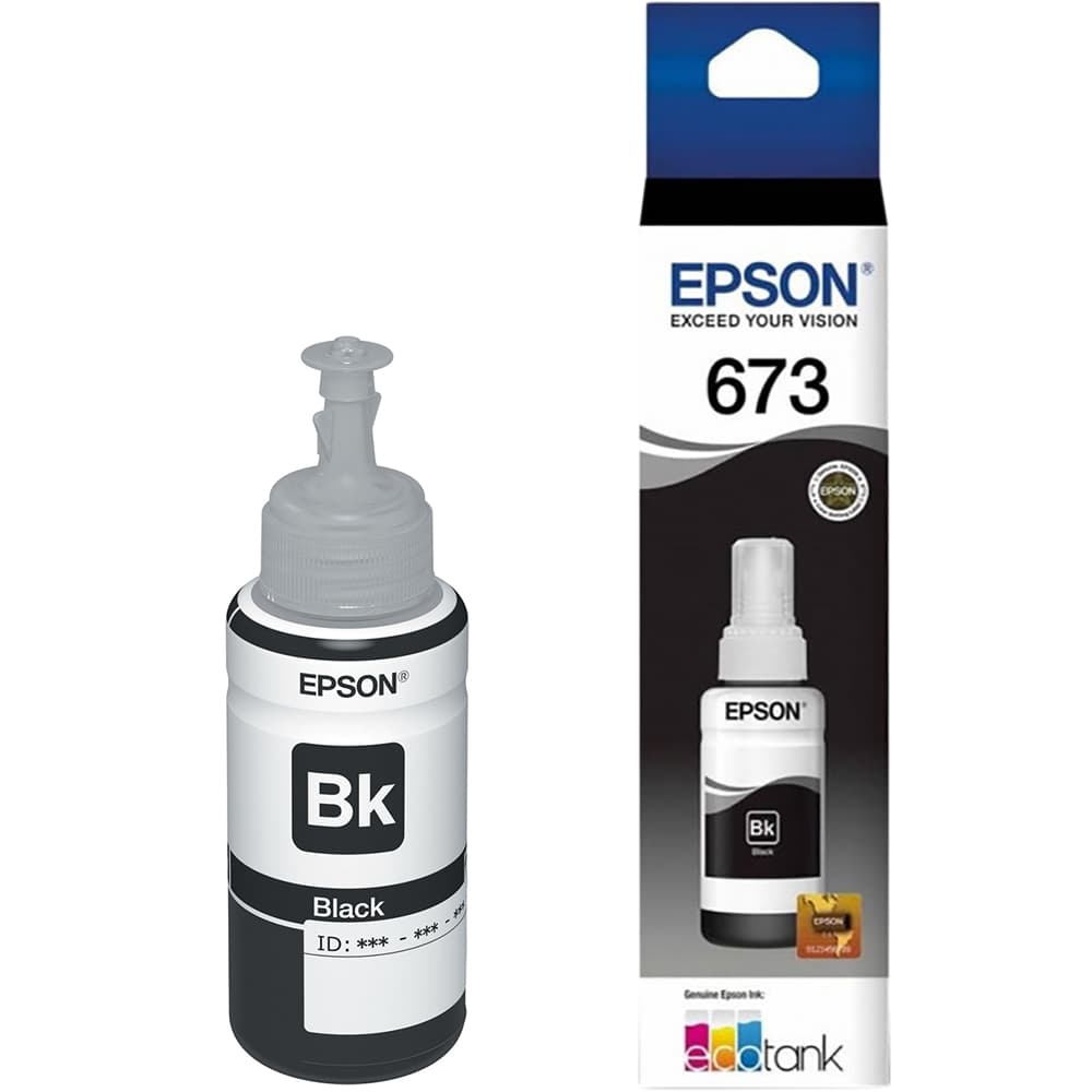 Epson Frasco Tinta Epson T673120 L800 L810 L850 L1800 Preto