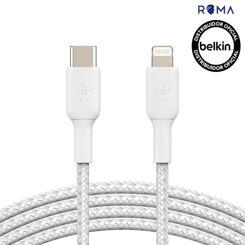Belkin Cabo Belkin Boostcharge Usb Lightning 1M Braided CAA004BT1MWH Branco