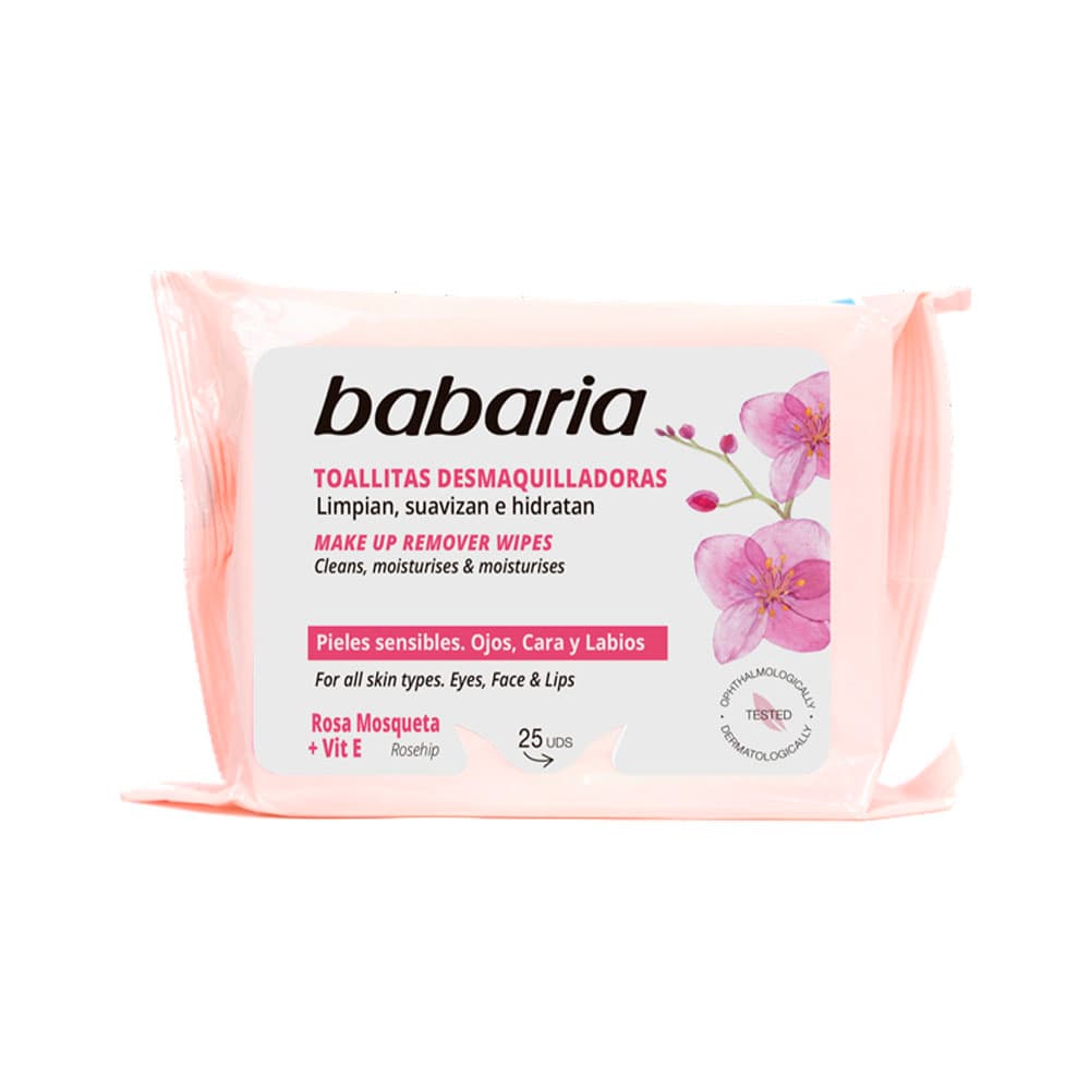 Babaria Toallitas Desmaquillantes Rosa Mosqueta