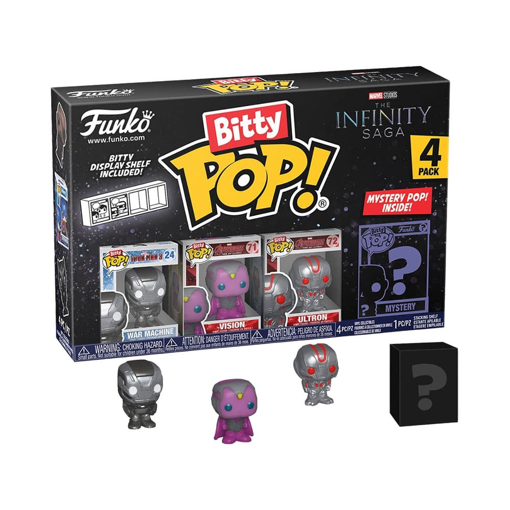 Funko Bitty Pop Marvel The Infinity Saga War Machine Vision Ultrom 4 Piezas